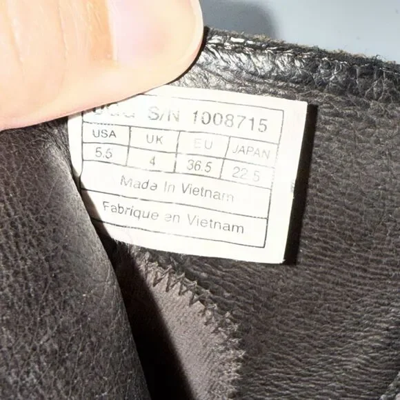 UGG MYRNA Brown Leather Wedge Ankle Boot Size 5.5 - Picture 9 of 9